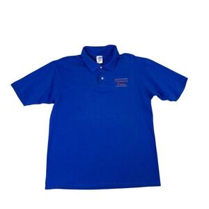 Vintage Red Eagle Jerzees Florida Gators Polo Shirt Blue Mens Large L Cotton